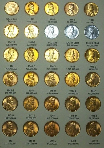 1941 - 1958-P,D,S SET CHOICE/GEM BU WHEAT CENTS - SUPER NICE CLEAN COINS - PICS!