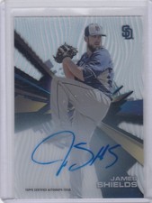 2015 James Shields Topps Tek Acetate ON CARD AUTO - Padres Kansas City Royals