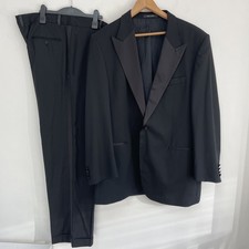 Hugo Boss Mens Black Wool Dinner Suit - 46 Reg - W36 L31 - Beautiful Tuxedo