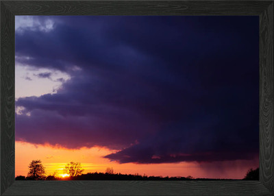 Dramatische Wolken gerahmtes Wandbild Poster Leinwanddruck Bild