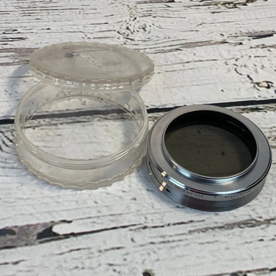 55N Polarizing Camera Lens Filter Photography Equipment Vintage Glass Metal Case - Image 2 of 4