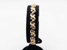  3000 Designer 7mm KISSES LINK 14k Yellow Gold Bracelet 10g 7.25"