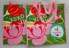 Nora Fleming Shopping Tote 2-Bags 16" x 16" x 6" Multicolor