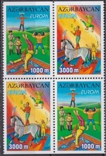 S56535 Azerbaijan MNH 2002 Europa Cept 4V From Booklet Circus