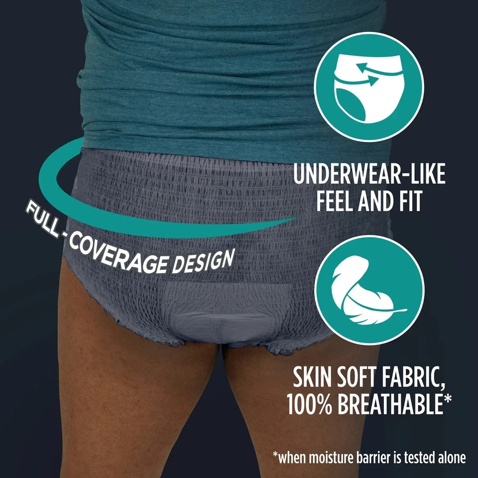 Assurance Incontinence Underwear For Men's Adult Diaper, Overnight S/M 16 Count