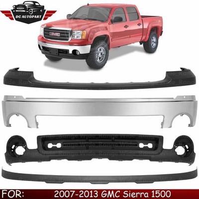Front Bumper Chrome Steel & Lower Valance Kit For 2007-2013 GMC Sierra 1500