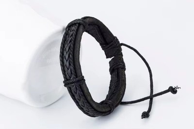 Geflochtenes Leder Charm Armband Damen & Herren   Handgefertigtes Leder Armband
