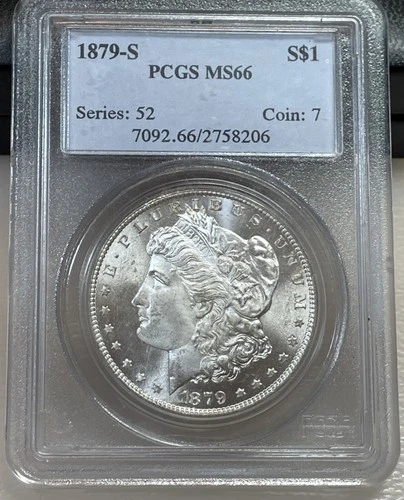 1879 S Morgan Silver Dollar PCGS MS-66 - Bright White!