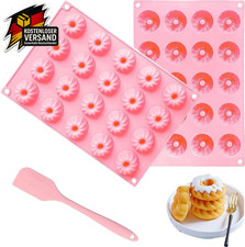 Mini Silikon Gugelhupf Set Backform Kuchen & Desserts, Antihaft, Mikrowelle, Fre