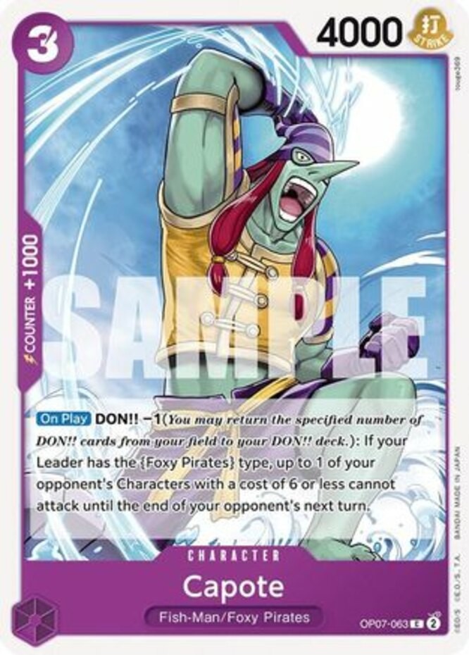 NM-Mint, English One Piece Capote - OP07-063 - C 500 Years in the Future (OP-07)