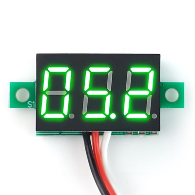 0,28'' Mini Digital-Voltmeter mit LED Anzeige, 0-99V, 3-Wire, grün