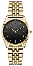 Rosefield Ace (33mm) Black Dial / Gold-Plated Stainless Steel Bracelet