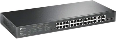 TP-Link Omada 24-Port Smart Switch PoE+ 10/100Mbps 4-Port Gigabit Managed 291W