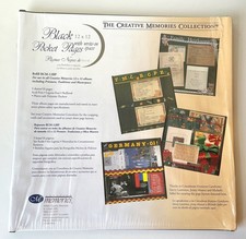 NEW Creative Memories 12x12 BLACK Pocket Pages With Write In Space 5 sheets 2001