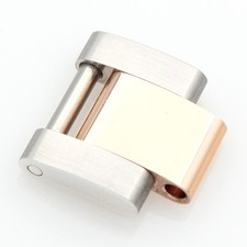 Rolex solid oyster link steel and 18K rose gold 13.00 wide for 26mm watch