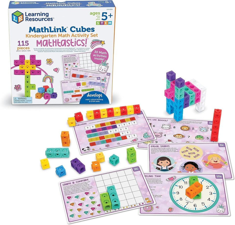MathLink Cubes Kindergarten Math Activity Set Mathtastics! - Classroom ...