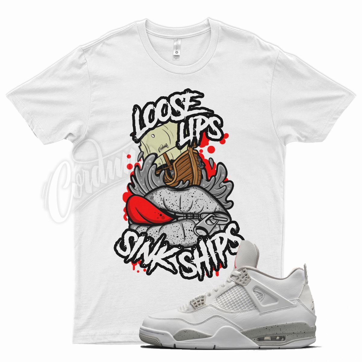 fire red graphic tee