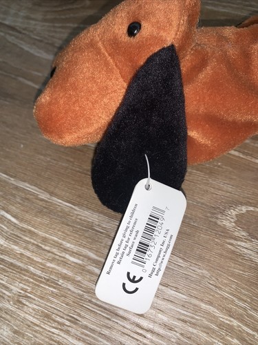 SELTEN MIT ETIKETT Hugg Co Hugabeans Hund 5 Zoll braun Stofftier Spielzeug - Bild 9 von 9