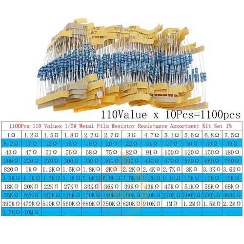 Metal Film Resistors Assortment Kit Set 1% Electronic Component Resistor Package - Picture 19 of 44