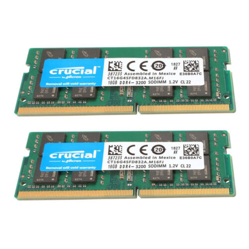 CRUCIAL DDR4 16 GB 32 GB 64 GB 3200 MHz PC4-25600 computer portatile SODIMM RAM 260 pin - Foto 4 di 15