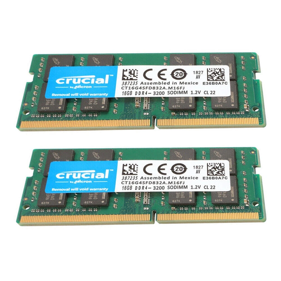 Crucial DDR4 16GB 32GB 64GB 3200MHz PC4-25600 Laptop SODIMM 260-Pin Memory RAM - Image 4 of 4