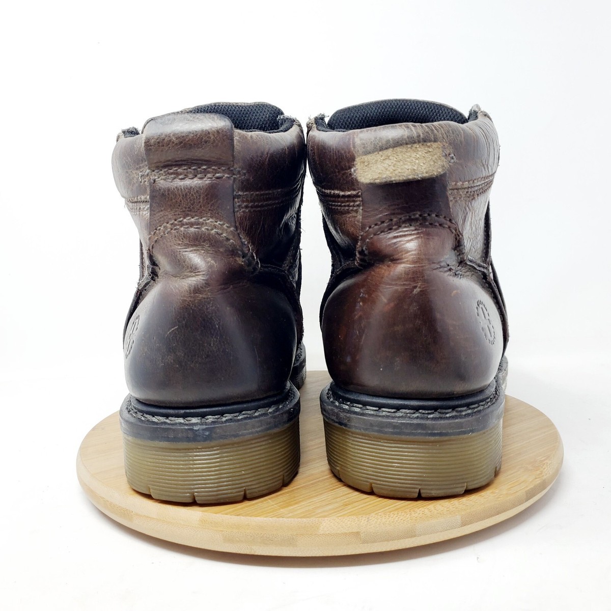 Dr Martens Boots Mens 10 Fynley Brown Lace Up Y2K Grunge Punk‎ Hiker Work Shoes Vintage Dr Martens Hiker Boots Brown Leather | Made England  main image 4
