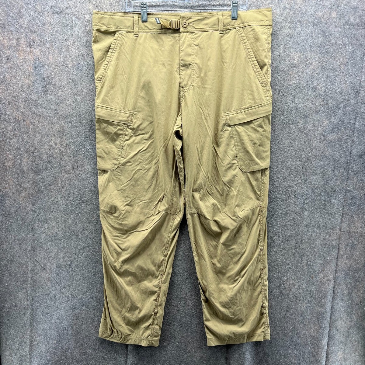 Rei Co-op Pants Mens 40x30 Khaki Hiking Zip Camping Sahara Roll-Up 131002  Cargo