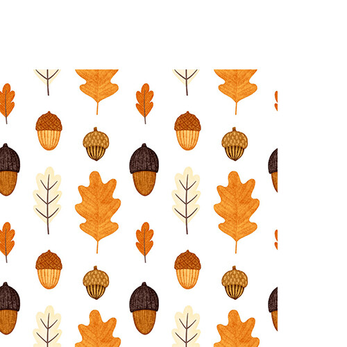 20 Kleine Cocktailservietten Happy Oak Eicheln Wald Herbst Natur Muster 24X24Cm-image