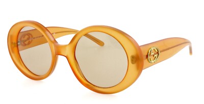 Rare Vintage Y2K GUCCI GG2410/S 13U 49mm Orange Oval Sunglasses