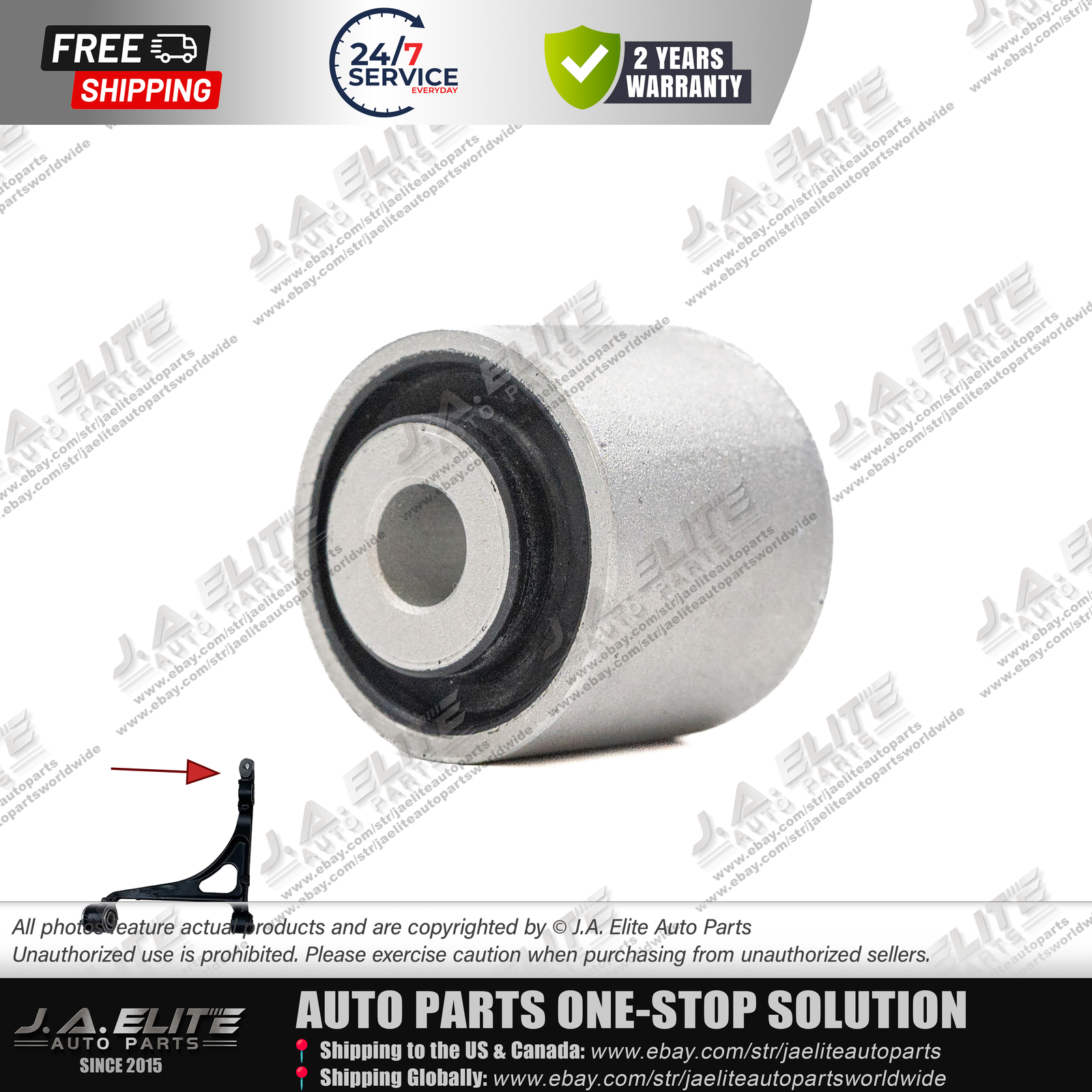 Front Lower Control Arm Bushing (Small) fits Bentley Mulsanne 3W0407181A