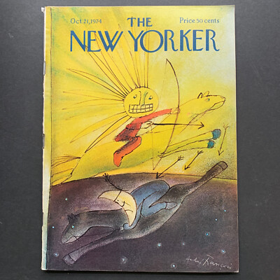 The New Yorker Magazine Oct 21 1974 Complete - Art: Francois (Sun vs. Moon)