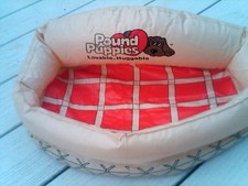VINTAGE TOY TONKA pound puppies DOG 1986 INFLATABLE BED STUFFED ANIMAL vtg 80s