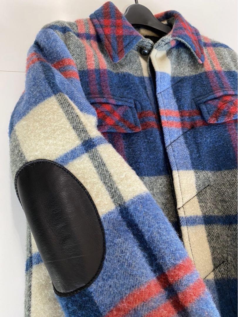 Number (N)ine 2008 CPO Jacket Wool Leather Check Pattern | eBay 