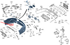 MERCEDES-BENZ AMG GT X290 Verkabelung Parksensor hinten A2905409803 NEU ORIGINAL