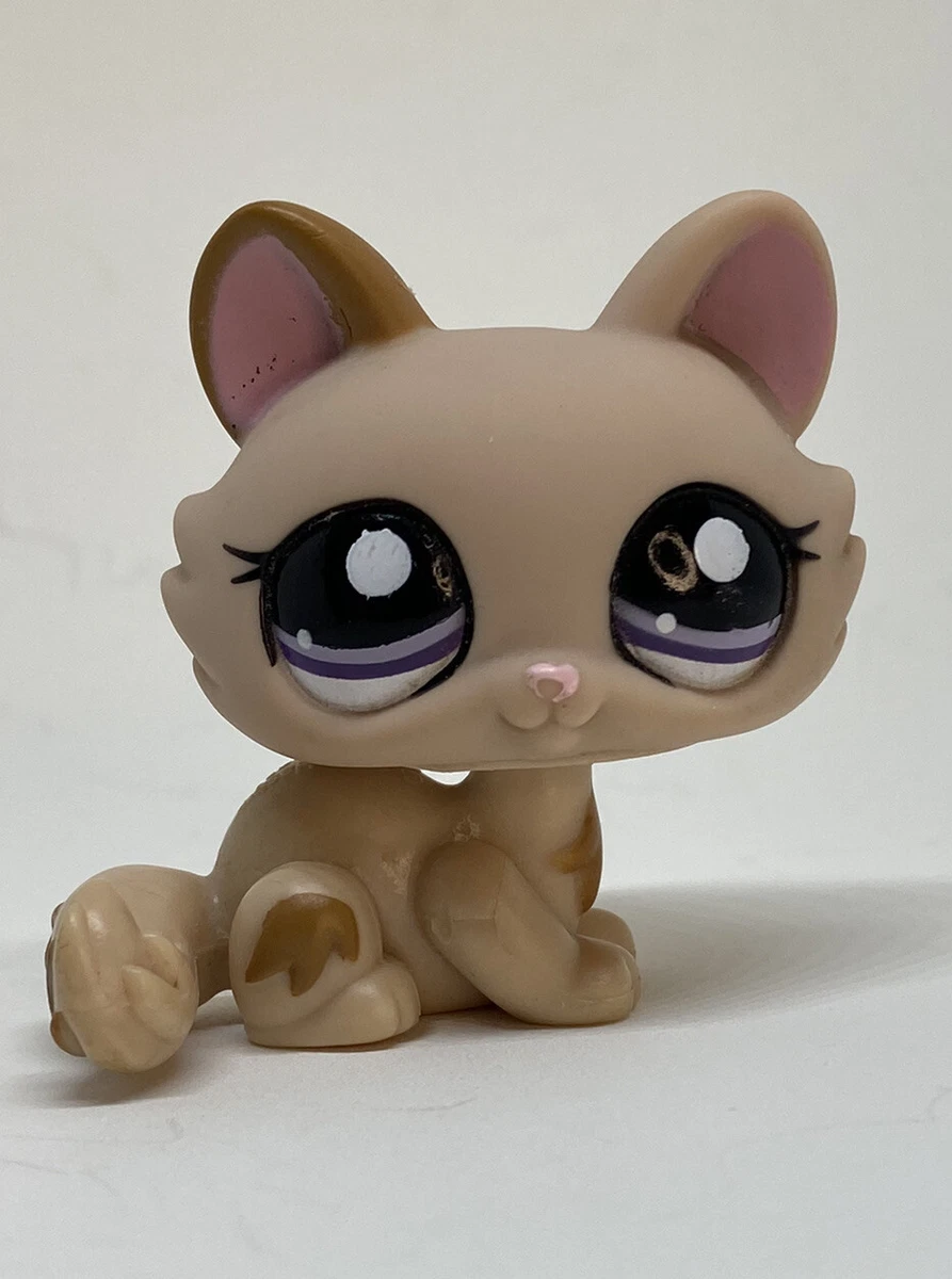 Authentic Littlest Pet Shop LPS Lot Crouching Cat 1584 Purple