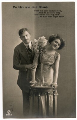 ''Du bist wie eine Blume'' 1913 German RPPC ''You are like a flower''