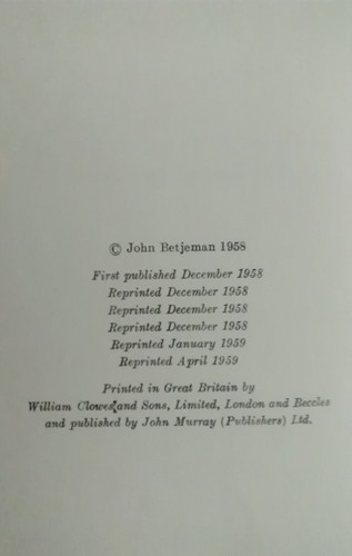 John Betjeman's Collected Poems Lord Birkenhead John Murray April 1959 - Picture 5 of 9