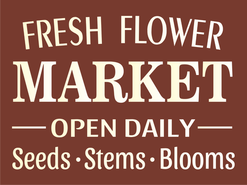 Stencil Joanie Fresh Flower Market Blooms Seeds Stems Garden Porch DIY Art Signs - Picture 6 of 9