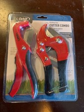 PVC/POLY PIPE CUTTER COMBO 2-pk - cuts up to 1.25" di. poly & 1" di. PVC NEW!