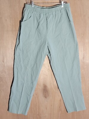 classic elements pull on  pants womens 18 classic tapered elastic waist green