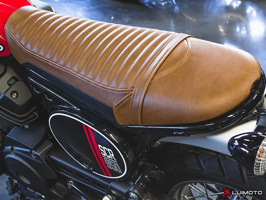 Yamaha SCR950 Seat Cover 2017 2018 2019 2020 2021 Black Brown Front Rear Luimoto - Image 3 of 4