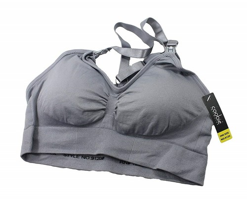 Coobie 3-Pk Seamless Racerback Nursing Bra 9120 Pink, Grey, Beige/Nude - O/S - Picture 5 of 9