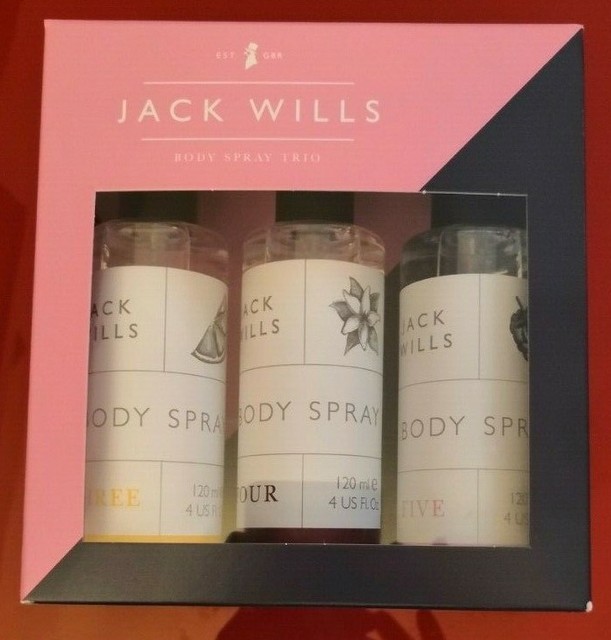 Jack Wills Body Spray 345 Trio 3 Sprays 120ml Each for sale online eBay