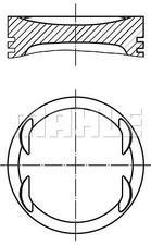 MAHLE 011 69 02 Piston for CHEVROLET,HOLDEN,IRMSCHER,OPEL,VAUXHALL