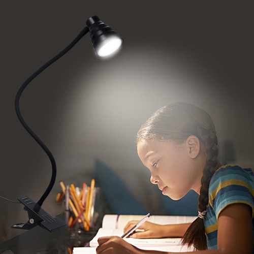 Desk Flexible 360° Clip Lamp Bed Desktop Clamp Light 24LEDs Clip-on Table Lamp - Picture 11 of 13
