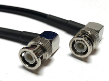 RG8X BNC Male Angle to BNC Male Angle Coax RF Cable USA Made Fast Shipping Lot