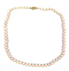 Monet Pearl Necklace 24” Single Strand Gold Tone Clasp Vintage Costume Jewelry