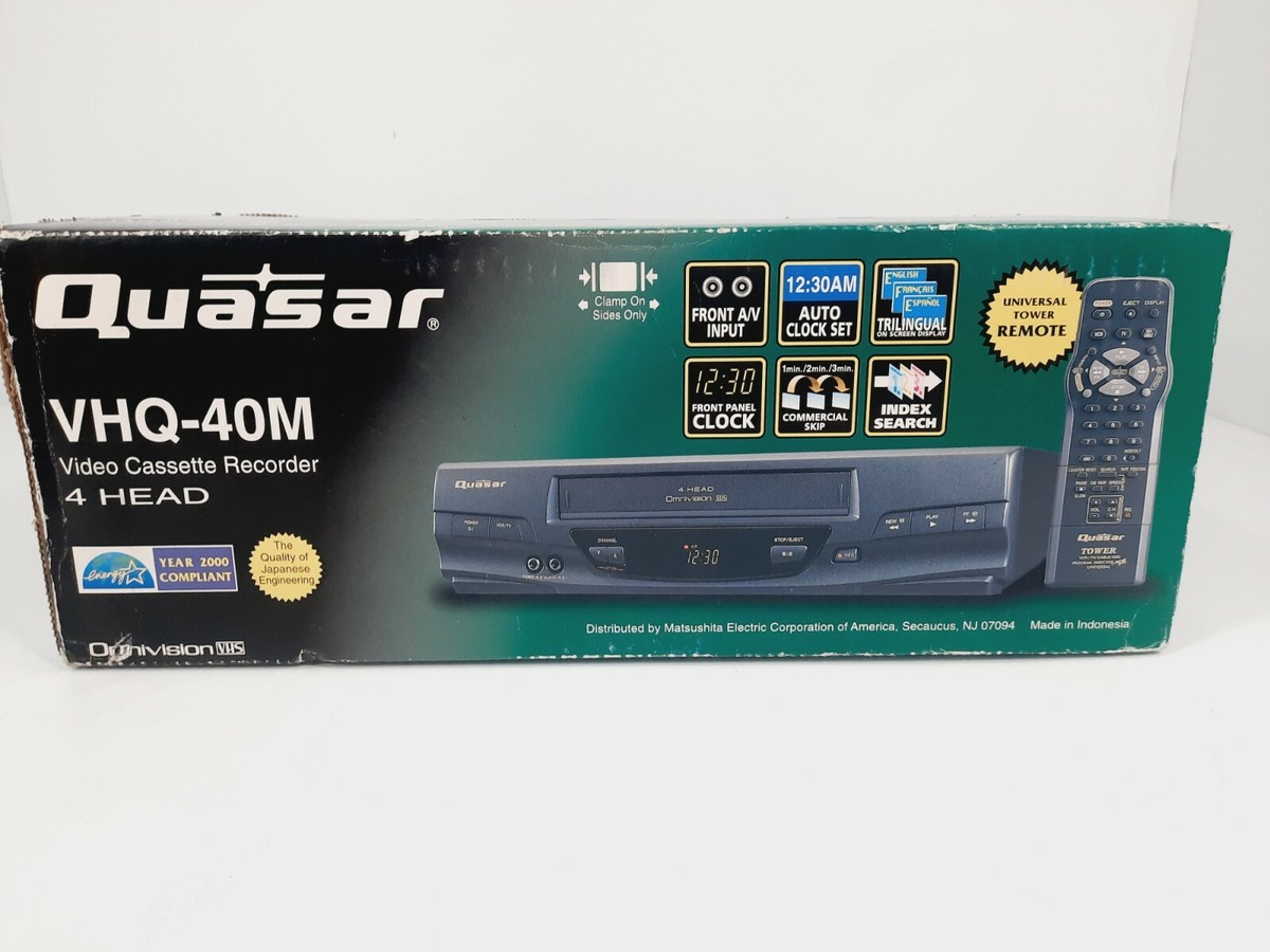 2CD＋VHS Can Box Quasar VHQ-41M Video Cassette Recorder 4 Head VCR VHS Player
