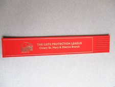 Leather BOOKMARK The CATS Protection League DEVON Ottery St Mary Branch R Unused