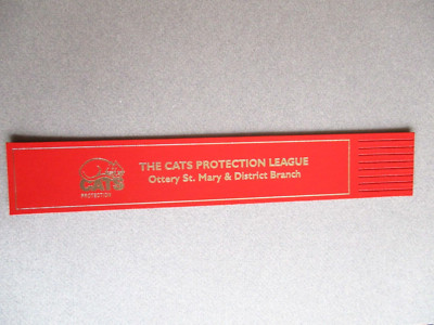 Leder LESEZEICHEN The CATS Protection League DEVON Ottery St Mary Branch R unbenutzt